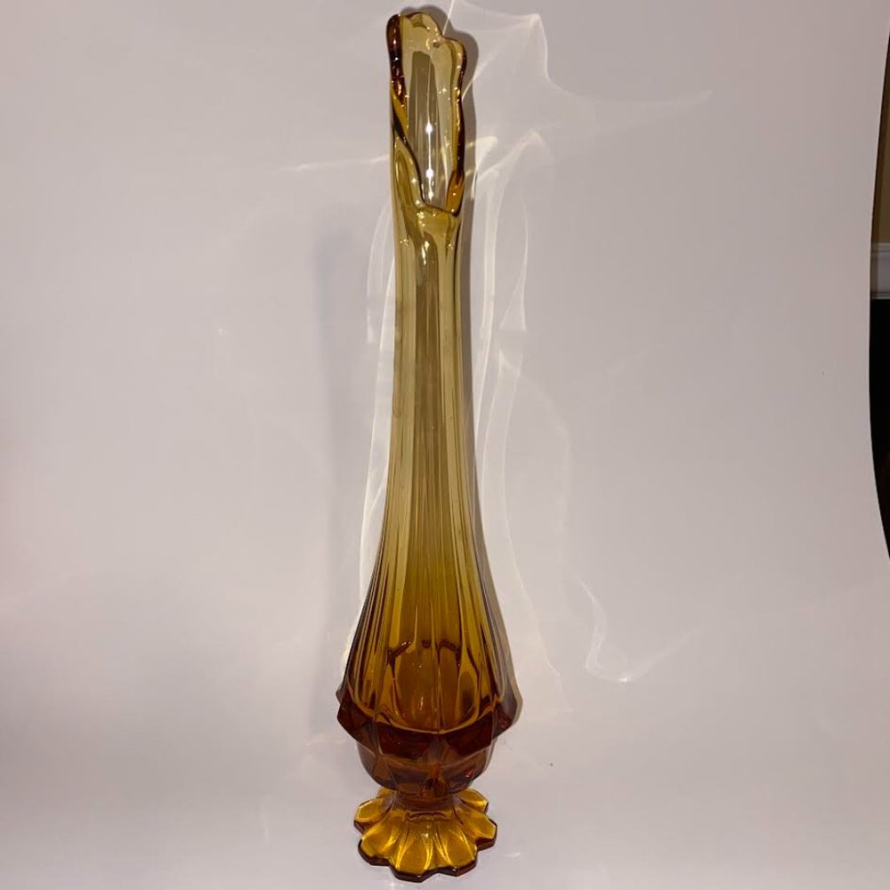 Fenton - Rose Amber Vase - 15"